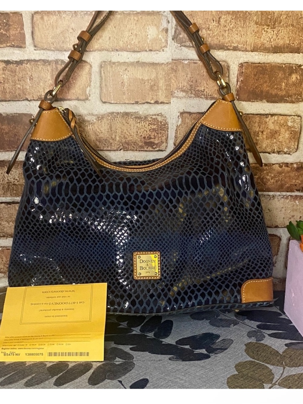 Dooney & Bourke Erica SET! Navy NWOT bag and wallet W/ box, dustbag